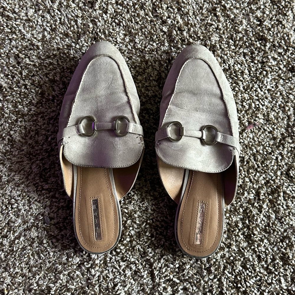 Tahari Frenchie Faux Suede Mule - Beige